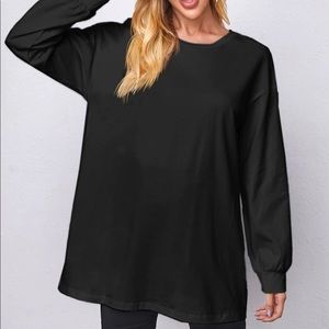 Black long sleeve oversized shirt